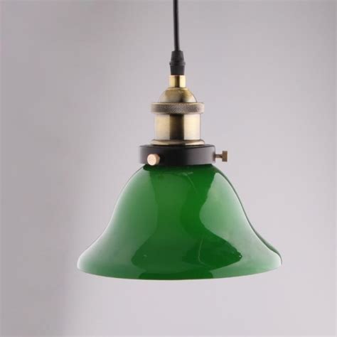 luxury vivid emerald green glass shade metal retro pendant light single