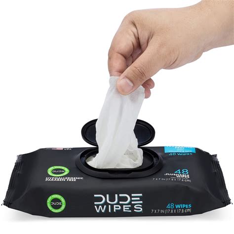 dude wipes flushable wipes dispenser  packs  wipes unscented wet