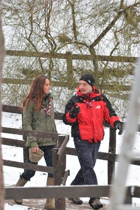 Kate Middleton Braves Snow In Wellies And Neckerchief To Visit Scouts