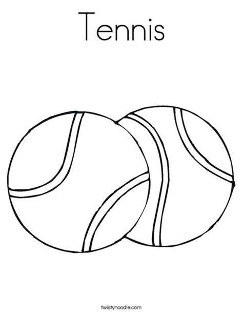tennis coloring page twisty noodle