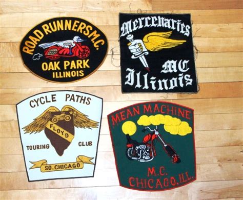 motorcycle club patches roadrelics buys  sells  vintage signs