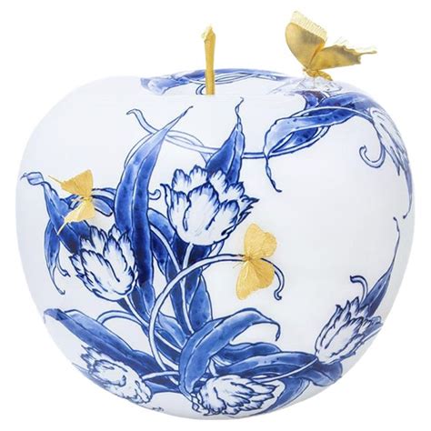 touch  gold  apple  sabine struycken  royal delft touch  gold ceramic apple delft