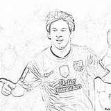 Coloring Messi Pages Colouring Popular sketch template