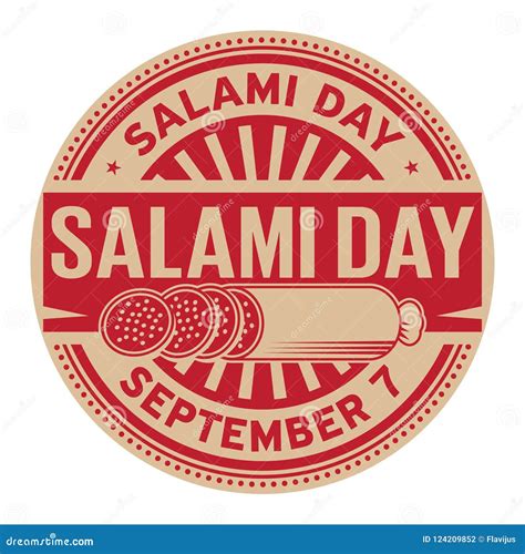 salami day september  stock vector illustration  happy