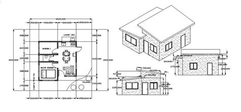 architectural plan  house design  dwg file cadbull