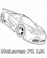 Coloring Mclaren Pages Printable Print Car Drawing Color F1 Getdrawings Getcolorings Pag Mc Laren sketch template