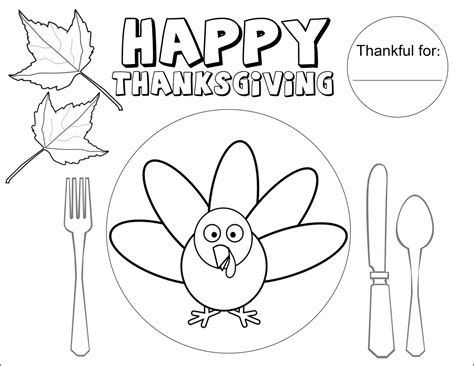 printable thanksgiving coloring placemats printable templates