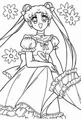 Coloring Pages Tsukino Usagi Moon Book Sailor Tumblr sketch template