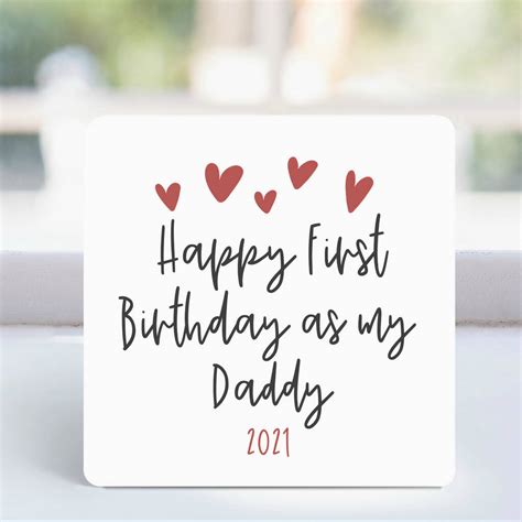 Happy First Birthday As My Daddy Card By Parsy Card Co