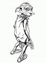 Coloring Pages Dobby Harry Potter Popular sketch template