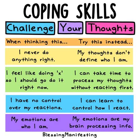 pin  coping skills challenge  thoughts