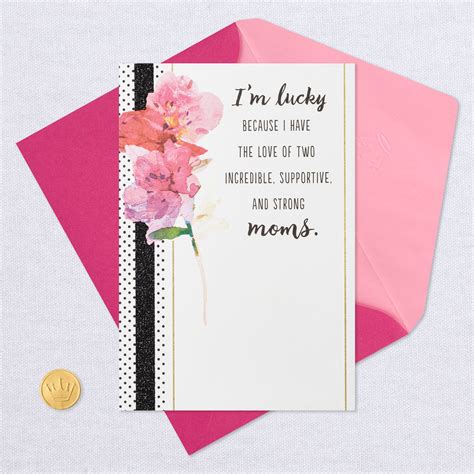 same sex mother s day card for two moms greeting cards