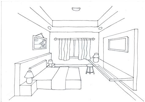 sketsa desain interior mudah homecare