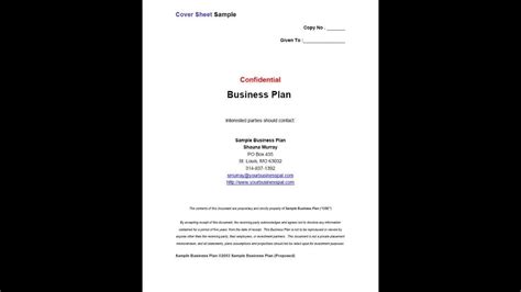 business plan cover page create pgbarixfccom