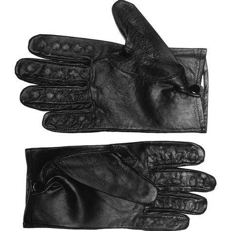 kinklab classic leather vampire gloves with spikes medium black