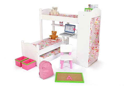 doll furniture bunk beds  trundle  accessories playtime