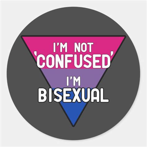 i m not confused i m bisexual classic round sticker