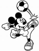Mickey Mouse Football Coloring Play Wecoloringpage Pages sketch template