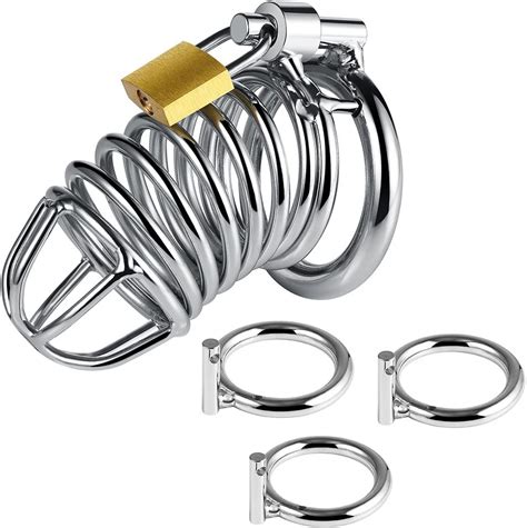 Utimi Triple Cock Rings Chastity With Lock Male Sex Toys Uk