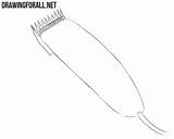 Clipper Hair Draw Drawingforall Comb Carefully Blades Teeth Shaving Head Long Small sketch template
