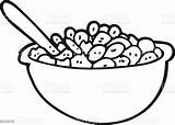 Cereal Bowl Cartoon Vector Illustration Bizarre Freehand Drawn sketch template
