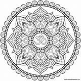 Mandala Coloring Pages Lotus Printable Hippie Adult Om Mandalas Color Buddha Flower Drawing Large Para Transparent Difficult Sheets Colorir American sketch template