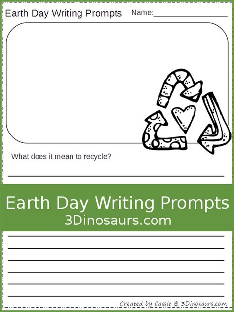 earth day writing prompts  dinosaurs