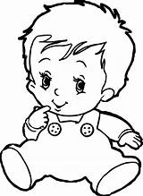 Baby Coloring Pages Kids Cartoon Cute Visit Printable Big sketch template