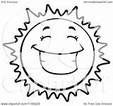Sun Happy Clipart Cartoon Vector Grinning Coloring Clip Smiling Outlined Cory Thoman Clipartpanda Kids Royalty sketch template