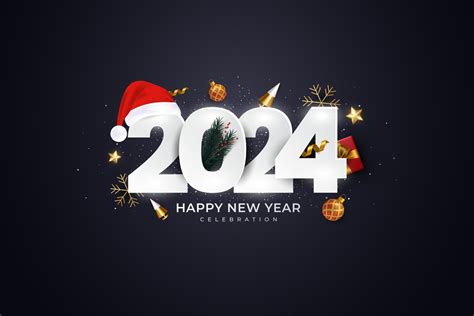 happy  year  festive realistic decoration celebrate  party