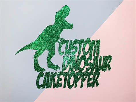 personalised dinosaur cake topper   occasion etsy