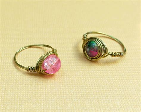 tutorial wire wrapped bead rings dollar store crafts