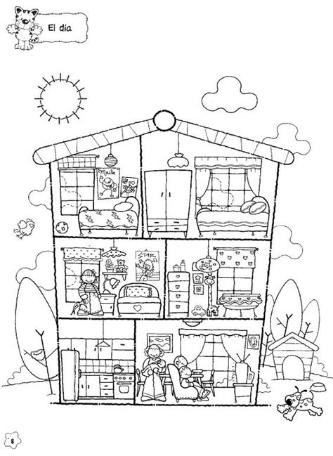 dollhouse coloring page coloring home