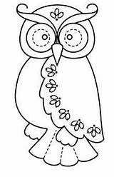 Owls Applique Appliques sketch template