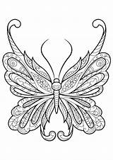 Coloring Butterfly Pages Adults Butterflies Beautiful Moth Mandala Adult Colouring Book Detailed Printable Color Kids Spring Clipart Flower Drawing Print sketch template