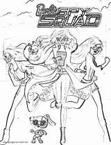 Spy Barbie Coloring Pages Squad Girl Printable Girls Template sketch template