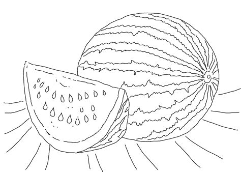 watermelon coloring pages    print