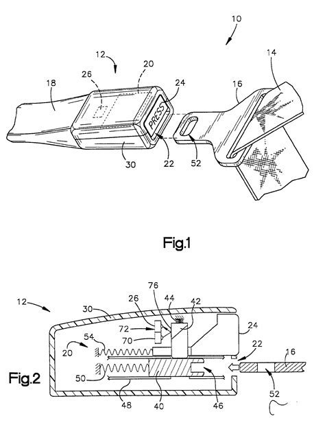 patent epa seat belt buckle  field effect locking indicator google patents