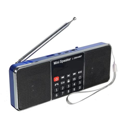 bluetooth portable lcd fmam radio stereo speaker mp  player micro  sd usb dual