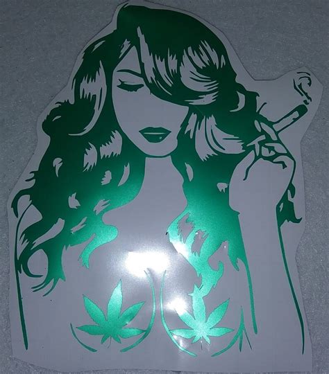 Sexy Girl Weed Rolling Tray Car Decal Etsy