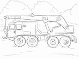 Crane Coloring Truck Pages Big Printable Construction Drawing Semi Trucks Trailer Colouring Color Sheet Vehicle sketch template