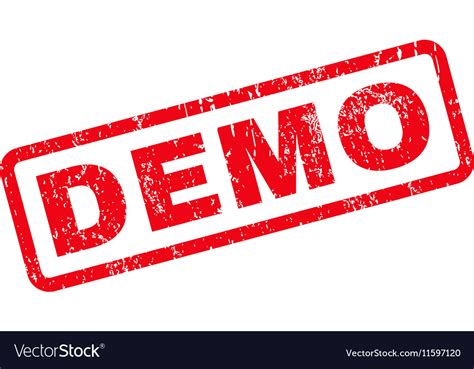 demo text rubber stamp royalty  vector image