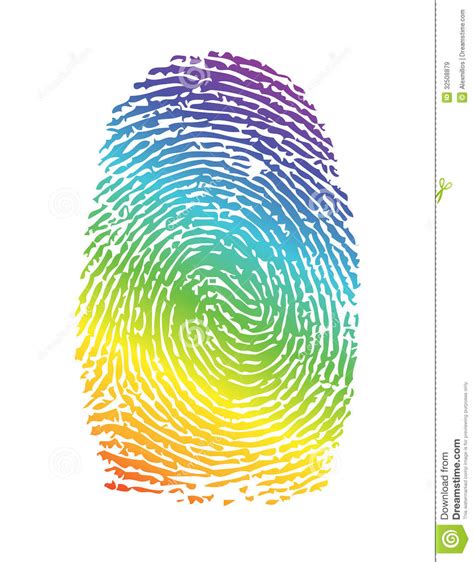Rainbow Pride Thumbprint Fingerprint Royalty Free Stock Images Image