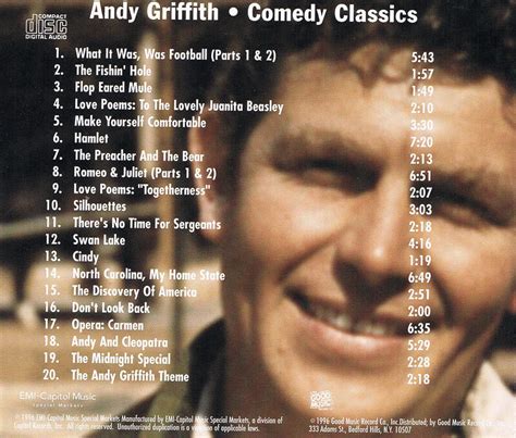 andy griffith comedy classics audio cd  tracks
