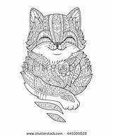 Coloring Zentangle Cat Zen Fluffy Shutterstock Adult Vector Hand Drawn Pages Para Fat Animals Animal Mandalas Stylized Colorear Cats Doodle sketch template