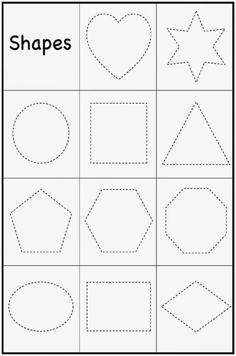 preschools shapes worksheet shapes worksheets  shapes