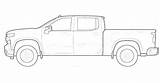 Silverado Coloring Chevrolet Pages Cab Template Crew Fun Family Sketch sketch template