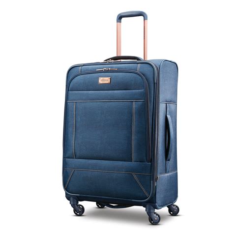 american tourister belle voyage   softside spinner checked luggage  piece walmartcom