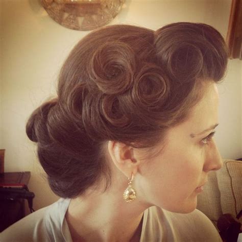 pin up wedding hairstyles pin curls vintage hairstyle pinup up do wedding occasion hair