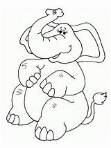 Elephant Coloring Pages Printable Colouring Worksheets Animal sketch template